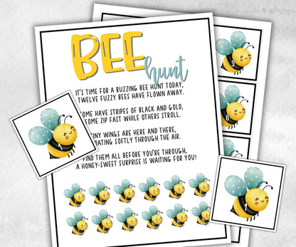 Bee Scavenger Hunt for kids, backyard hunt, themed birthday, tea party, spring yard games, garden party icebreaker idea, Teacher Resources