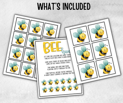 Bee Scavenger Hunt for kids, backyard hunt, themed birthday, tea party, spring yard games, garden party icebreaker idea, Teacher Resources