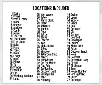 Senior Living Indoor Outdoor Scavenger Hunt, Birthday game for senior citizens, milestone birthday gift, treasure hunt, fun retirement,
