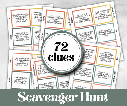 Senior Living Indoor Outdoor Scavenger Hunt, Birthday game for senior citizens, milestone birthday gift, treasure hunt, fun retirement,