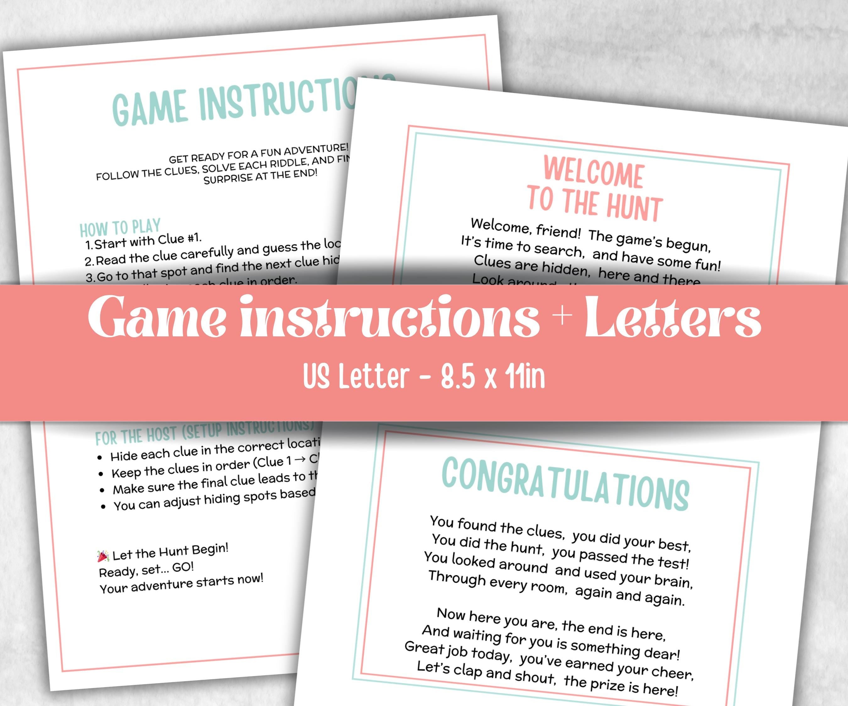Teen Tween Indoor Outdoor Birthday Scavenger Hunt, Boy Girl Birthday, game for older kid, milestone birthday gift, tricky treasure hunt