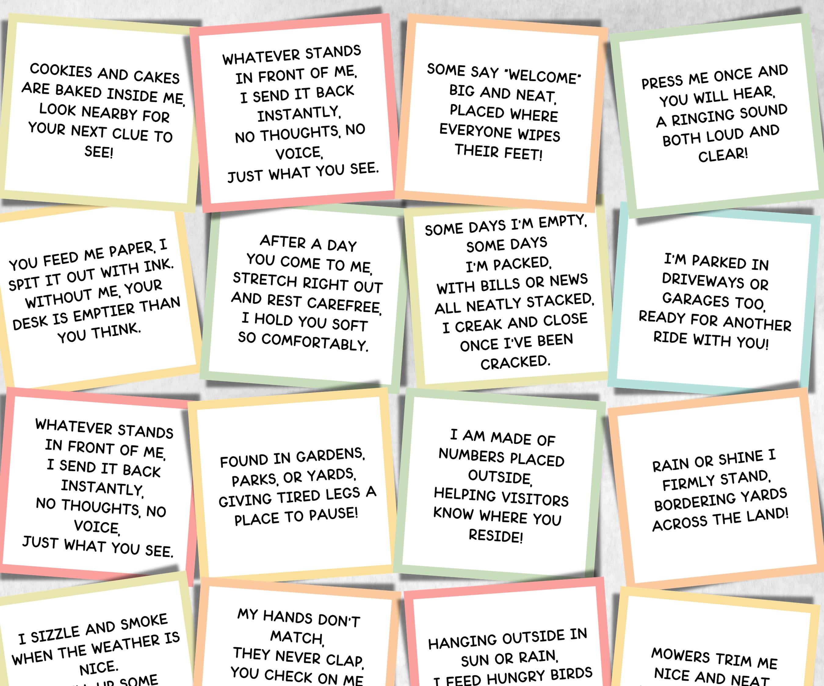 Teen Tween Indoor Outdoor Birthday Scavenger Hunt, Boy Girl Birthday, game for older kid, milestone birthday gift, tricky treasure hunt
