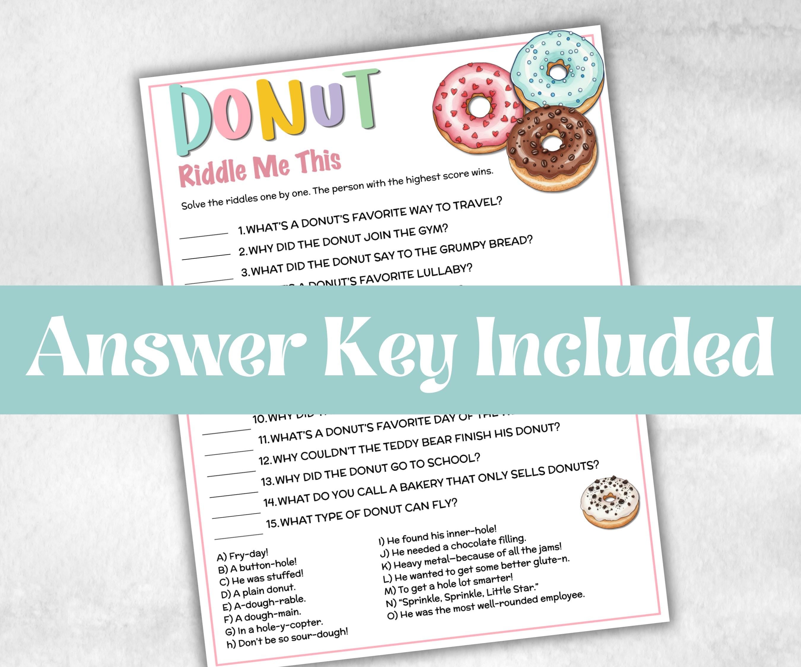 Donut Jokes and Riddles, Sweet and treats, spring yard, garden party icebreaker ideas, garden tea party, Doughnut Bar, office event, pancake