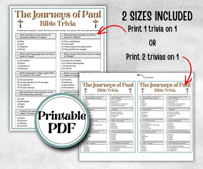 The Journeys of Paul - Bible Trivia