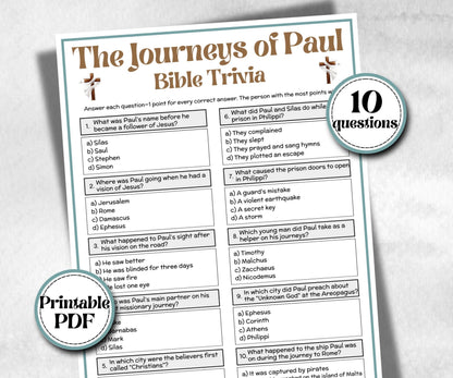 The Journeys of Paul - Bible Trivia