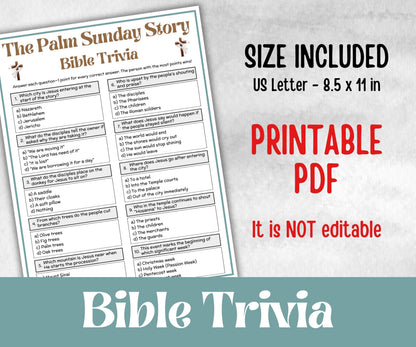 The Palm Sunday story - Bible Trivia
