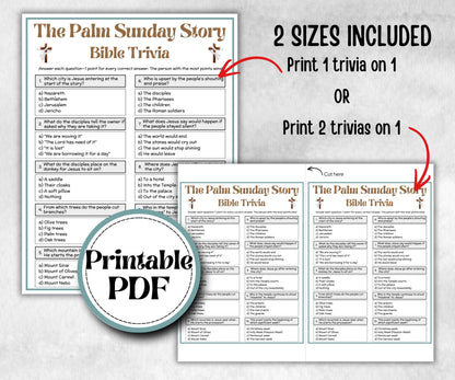 The Palm Sunday story - Bible Trivia