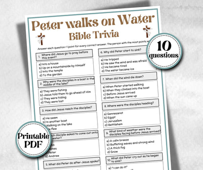 Bible - Peter walks on water trivia