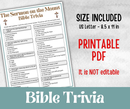 Bible - The Sermon on the Mount Trivia
