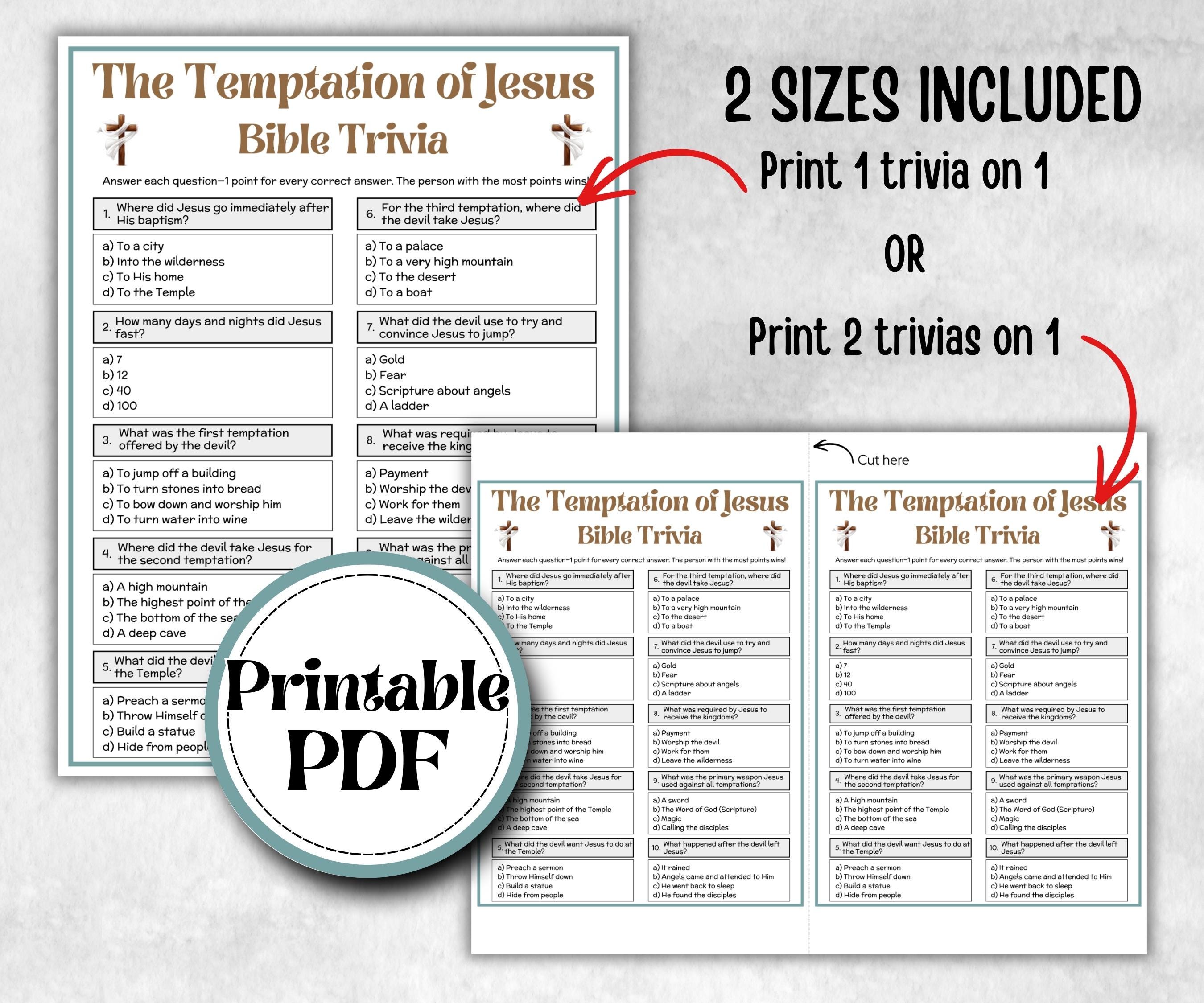 Bible - The Temptation of Jesus Trivia