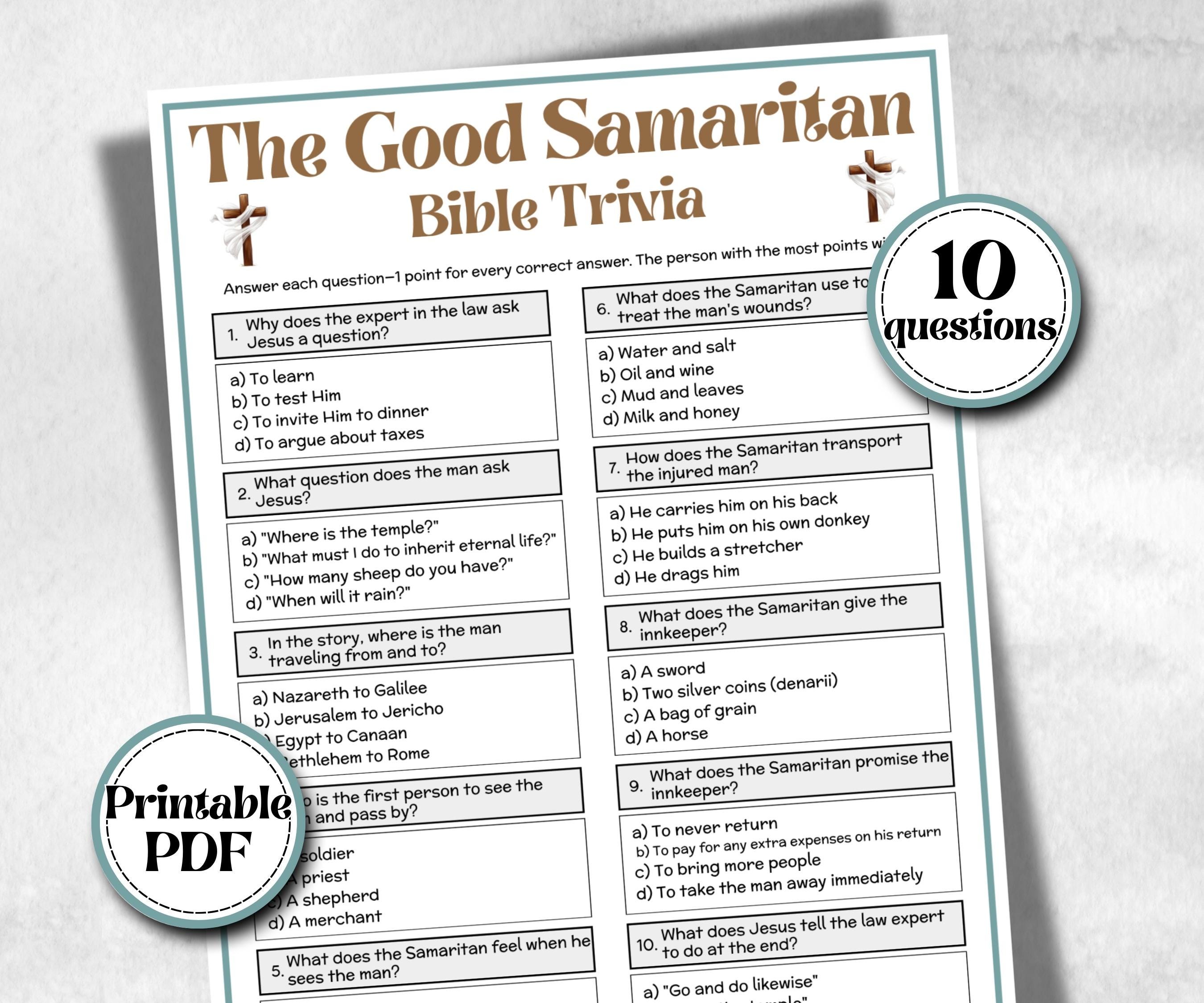 Bible - The Good Samaritan Trivia