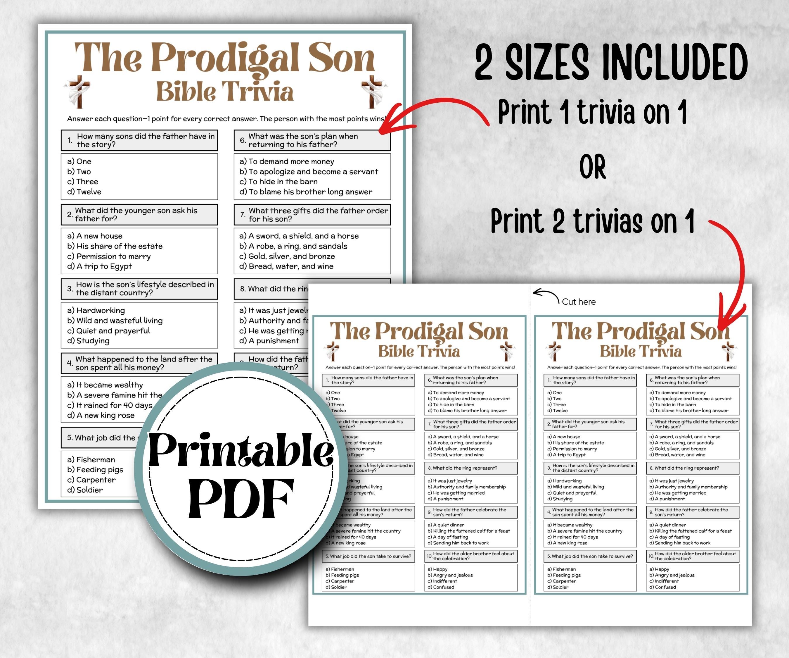 Bible The Prodigal Son Trivia