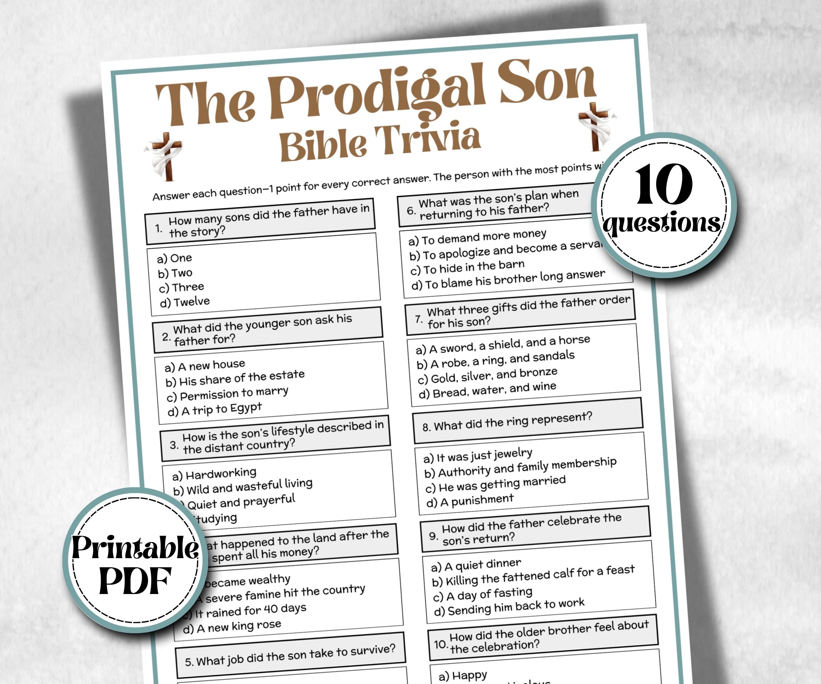 Bible The Prodigal Son Trivia