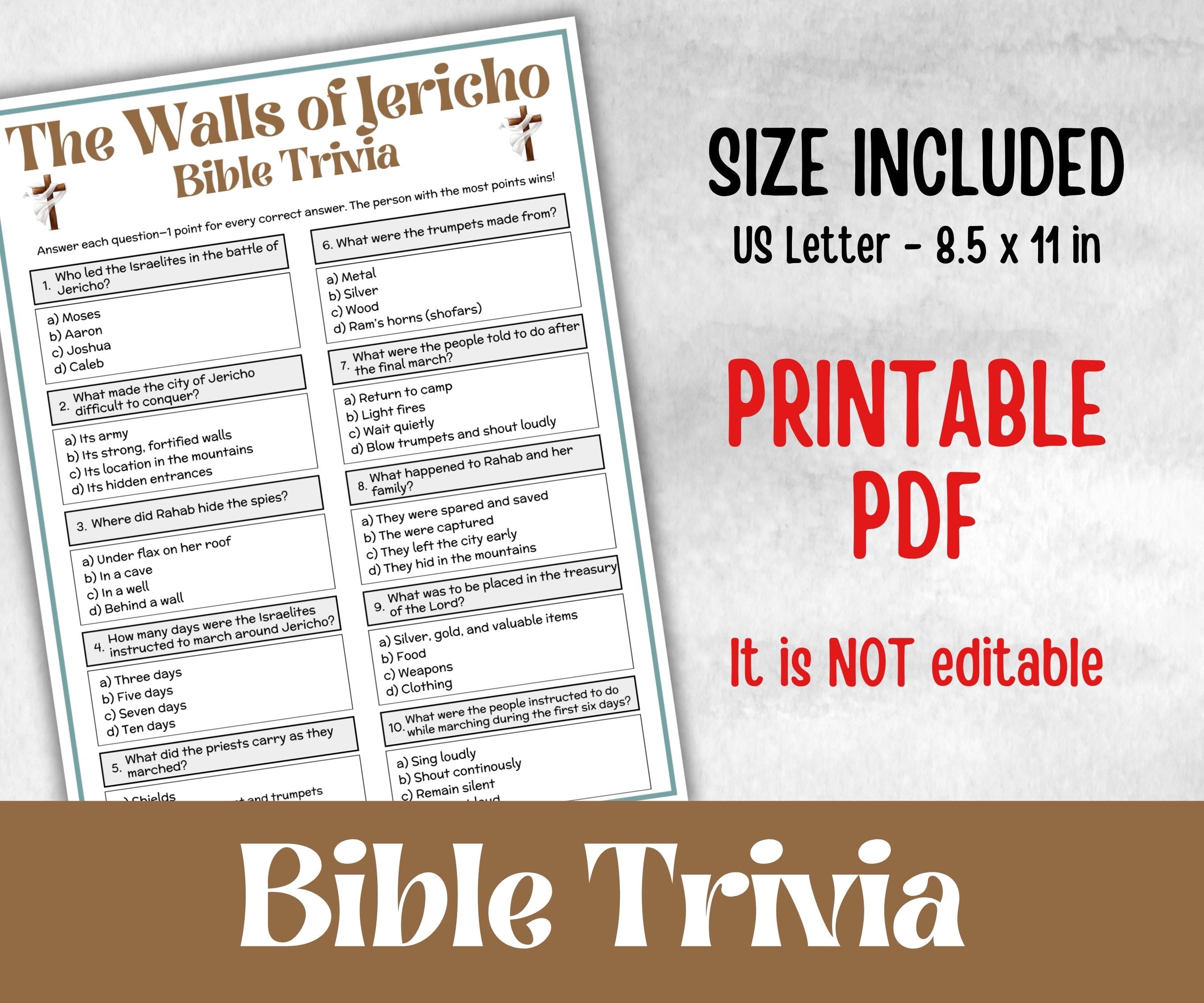 The Walls of Jericho - Bible Trivia