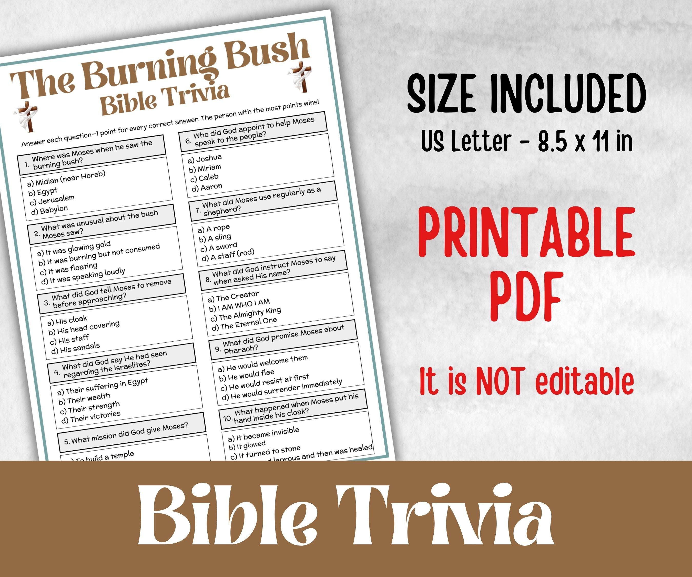 The Burning Bush - Bible Trivia