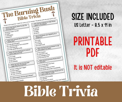The Burning Bush - Bible Trivia
