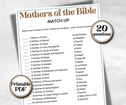 Women of the Bible Trivia, Sunday School, Bible Study riddles, Holiday Party Games, Bible Camp, womens retreat group, preschool curriculum