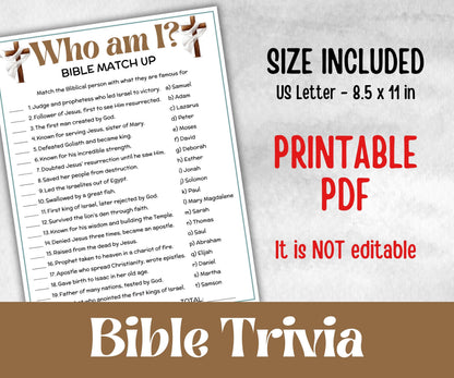 Women of the Bible Trivia, Sunday School, Bible Study riddles, Holiday Party Games, Bible Camp, womens retreat group, preschool curriculum