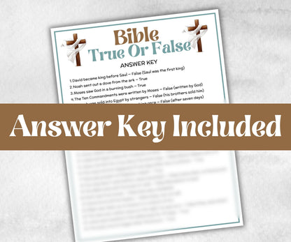Bible True or False, Fact or Fiction, Holiday Bible Camp, womens retreat group, New Testament, Old Testament, Family Game Night, group party