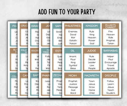 Bible Forbidden Words, Christian Game, Bible Verse, Cathloic Event, First Communion Game, Church Icebreaker game, Easter Activity, Christmas
