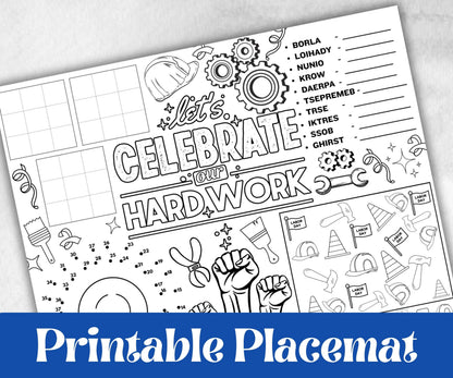 Labor Day placemat, Daycare Printable, kids activity sheets, Memorial Day, patriotic games, America, USA, remembrance day, community helpers