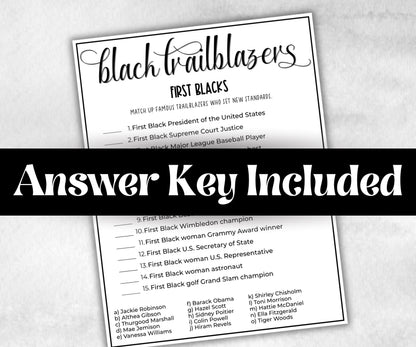 Black Trailblazers, African American, Black Culture, summer icebreaker party, community bbq, First blacks, educational classroom learning
