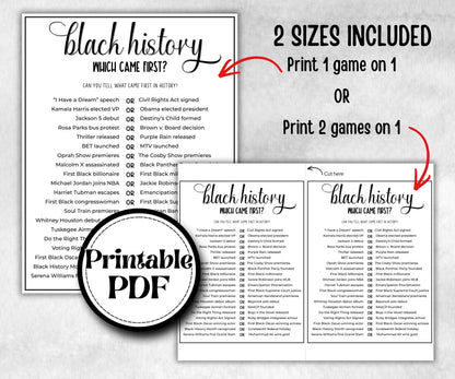 Black Which came first, African American, Black Culture family, kid summer icebreaker party, community bbq, classroom fun learning resource