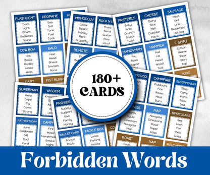 Dad Edition Forbidden Words, Fathers Day, Kindergarten esl activity, Word Ban, Family Game Night, Homeschool, Birthday Gift, All About Daddy