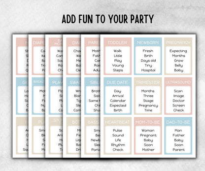 Baby Shower Forbidden Words, Pastel Shower Game, Spring Ladies Brunch, Coed Pregnancy Game, Girl Boy Funny Shower, expecting mom dad gift
