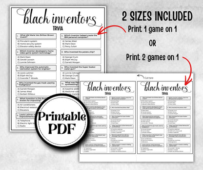 Black inventors trivia, famous African American, Black Culture riddles, inspirational, summer icebreaker party, community bbq quiz,