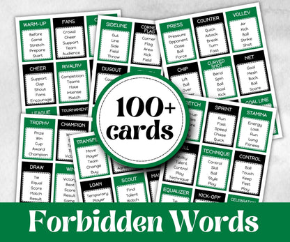 Soccer Forbidden Words, Boy Girl Birthday activity, Kindergarten esl activity kids, Word Ban, Homeschool Activity, vocabulary, Soccer Trivia