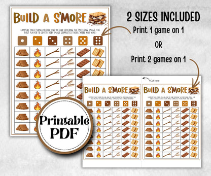 Build a S'more, Kids Classroom, Printable group party, campground, overnight camper, smore favor bag, church hiking travel, family reunion