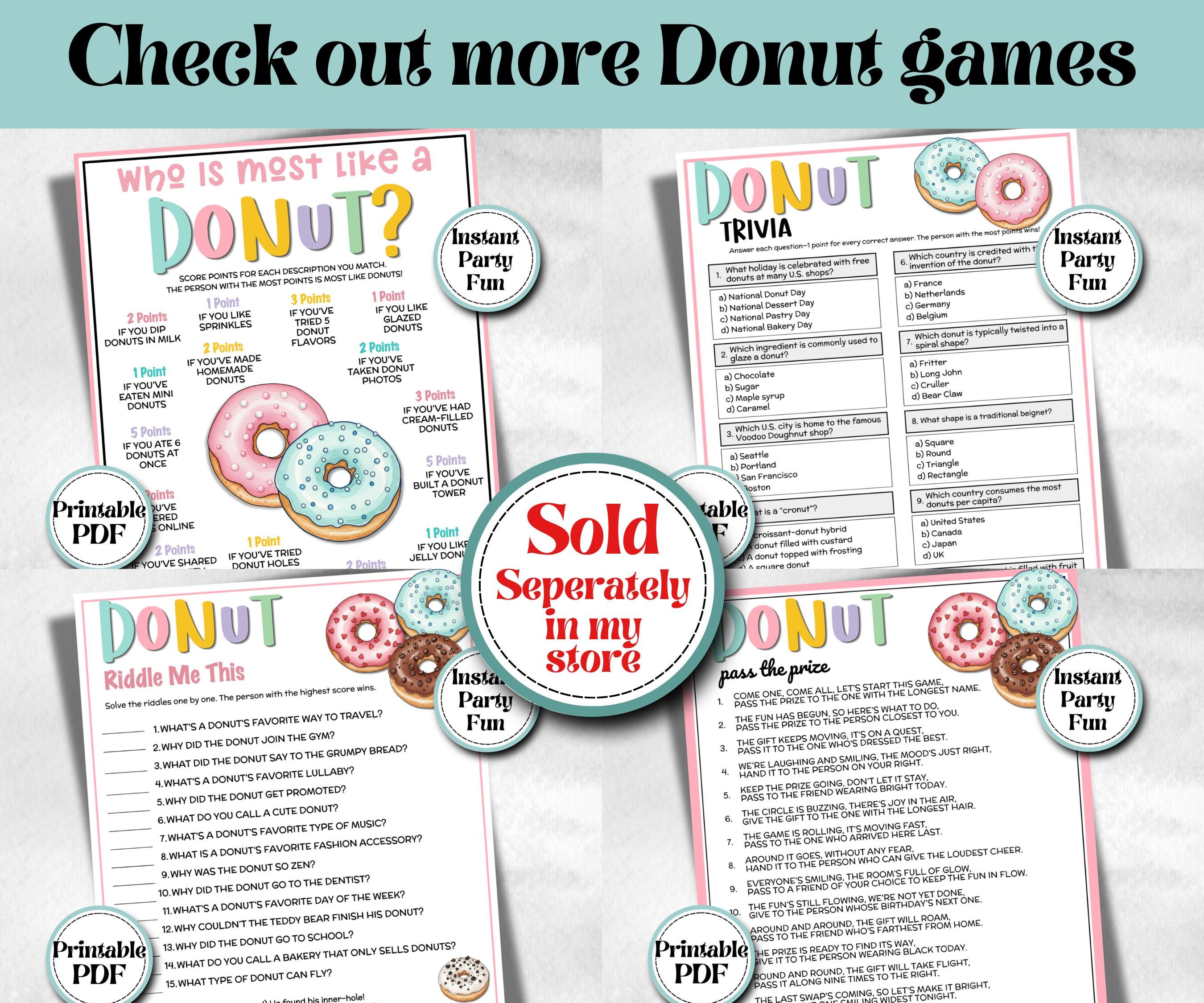 Donut Jokes and Riddles, Sweet and treats, spring yard, garden party icebreaker ideas, garden tea party, Doughnut Bar, office event, pancake
