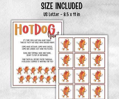 Hot Dog Scavenger Hunt for kids, Barbeque reunion, backyard hunt, National Hot Dog Day, Fast Food, July 4th, theme birthday, grilling month