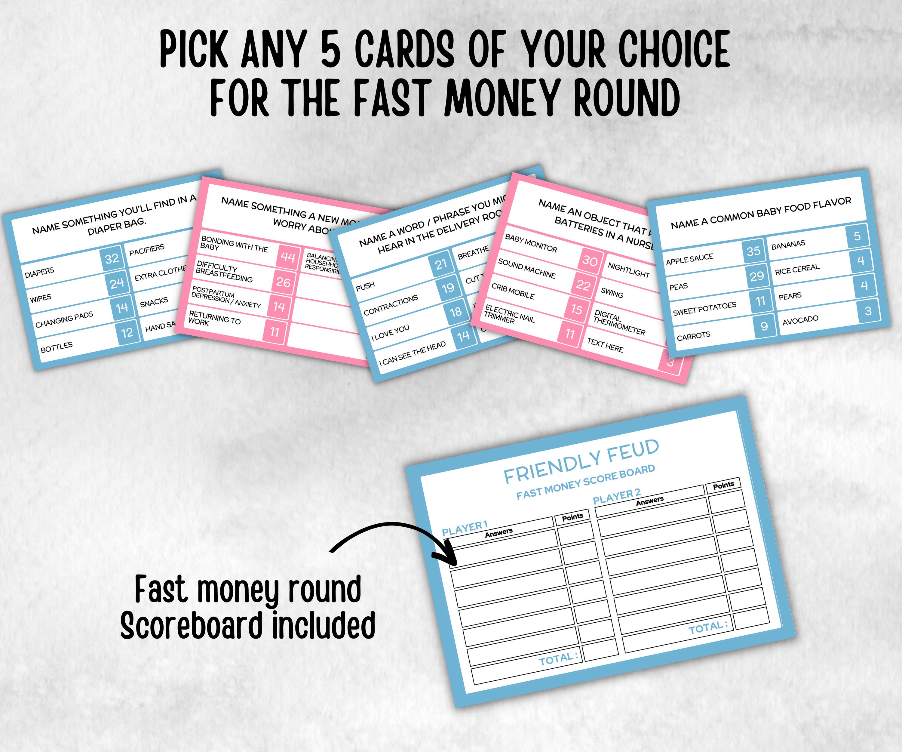 Gender Reveal Family Feud game, Pastel Shower party, Coed printable Pregnancy Game, Girl Boy Funny Shower, expecting mom dad gift, minimal