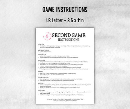 Gender Reveal 5 second game, Pastel Shower, Coed printable Pregnancy Game, Girl Boy Funny Shower, expecting mom dad quiz gift, five seconds