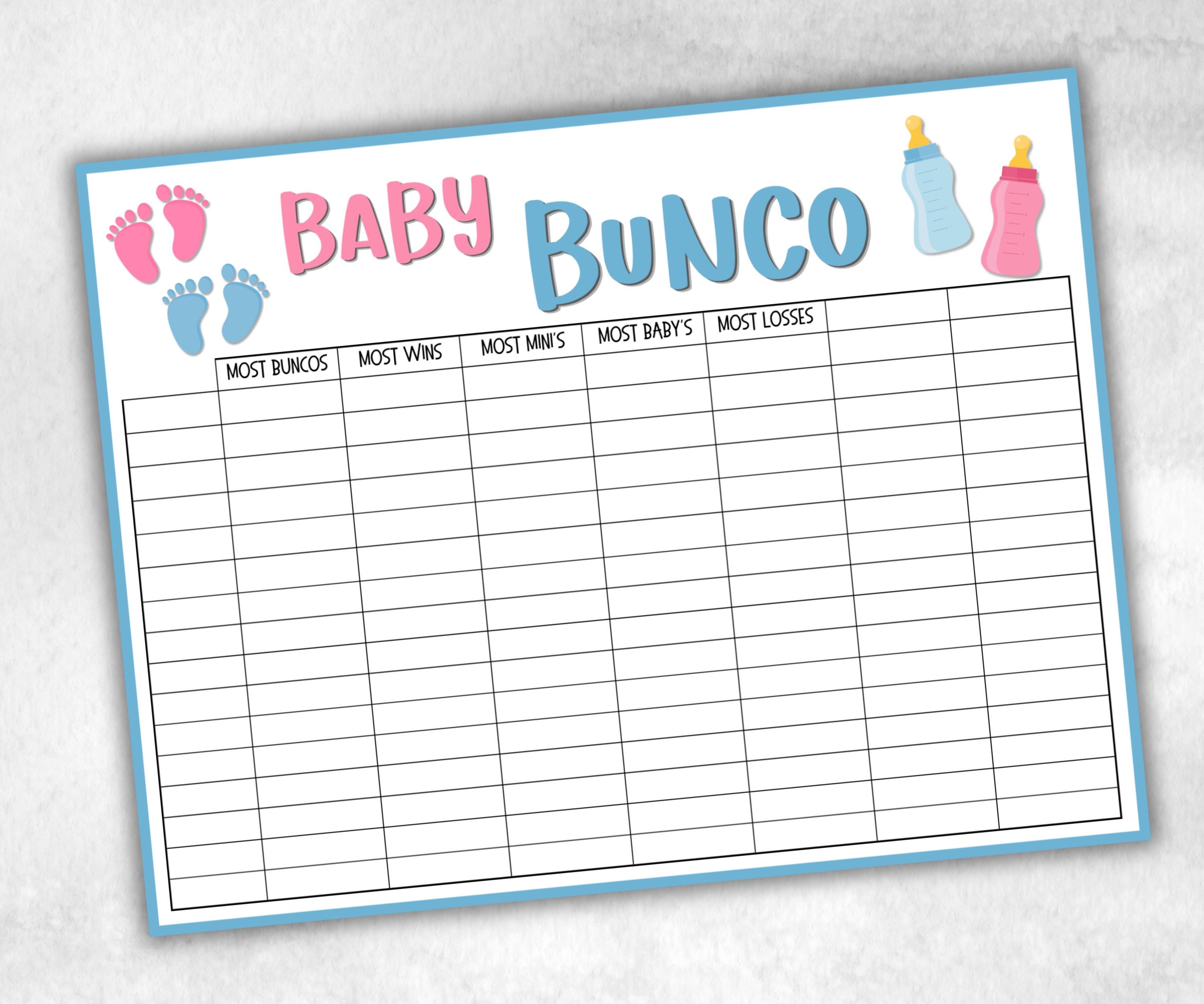 Gender Reveal Bunco, Pastel Shower, Coed printable Pregnancy Game, expecting mom dad quiz gift, tally sheets, ghost player, score sheets