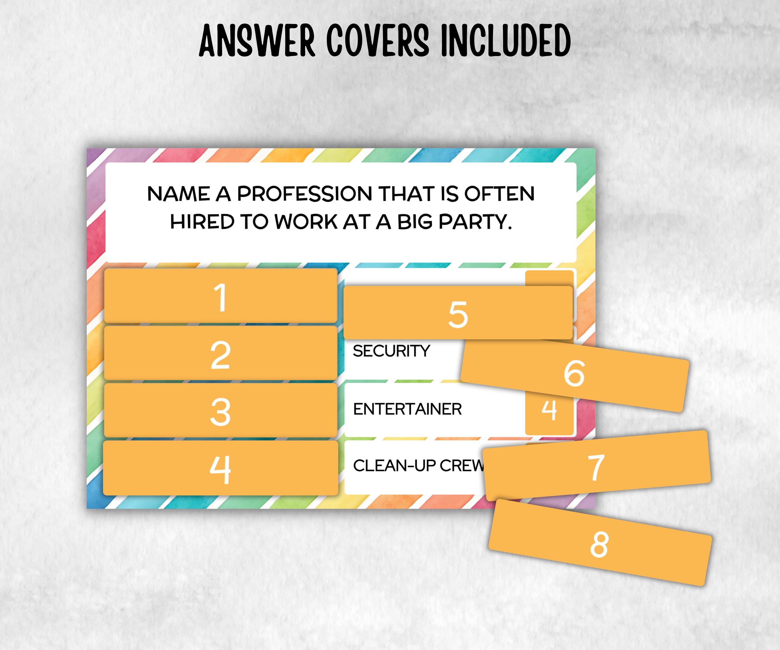 Birthday Friendly Feud, for kids and adults, Boy Girl Birthday, milestone birthday, funny party activity, teen tween icebreaker trivia, game
