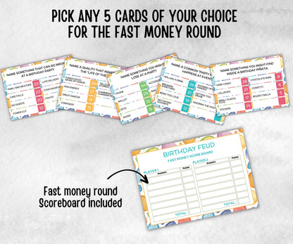Birthday Friendly Feud Game, for kids and adults, Boy Girl Birthday, milestone birthday, funny party activity, teen tween icebreaker trivia