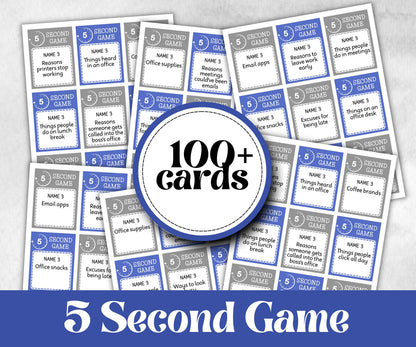Office Work 5 second game, Office Teambuilding, Coworker Birthday, Retirement Party, Welcome Office Group Party, five second, think fast