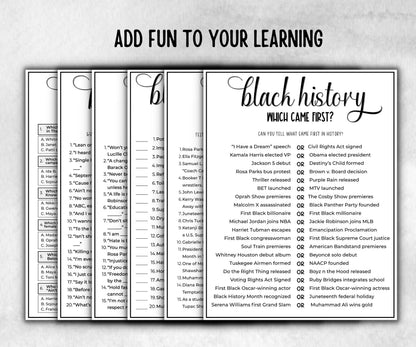 Black history Games Bundle, iconic tv shows quiz, family game night, office team building, african american, black independence, heritage