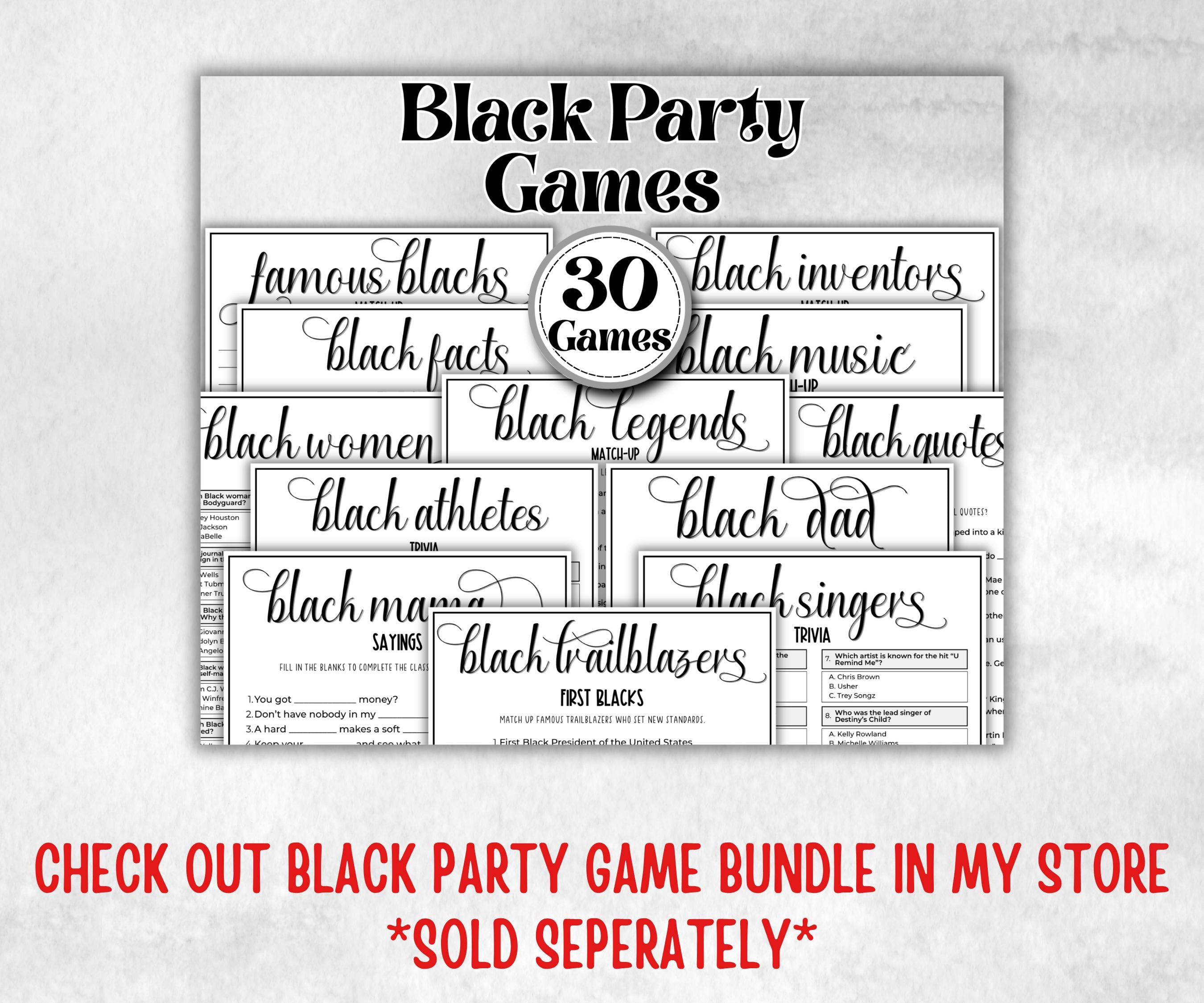 Black Inventions charades, African American inventors, Black Culture, kids summer icebreaker party, community bbq, educational classroom