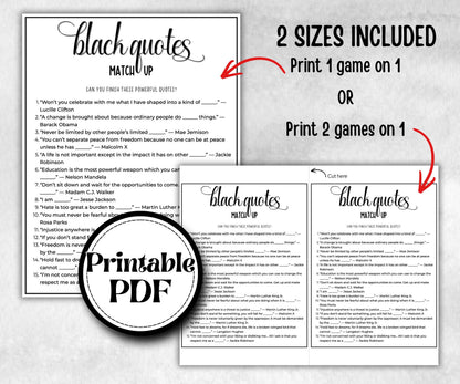 Famous Black Peoples Quotes, African American Quotes, Black Culture learning, inspirational, summer icebreaker party, community bbq quiz