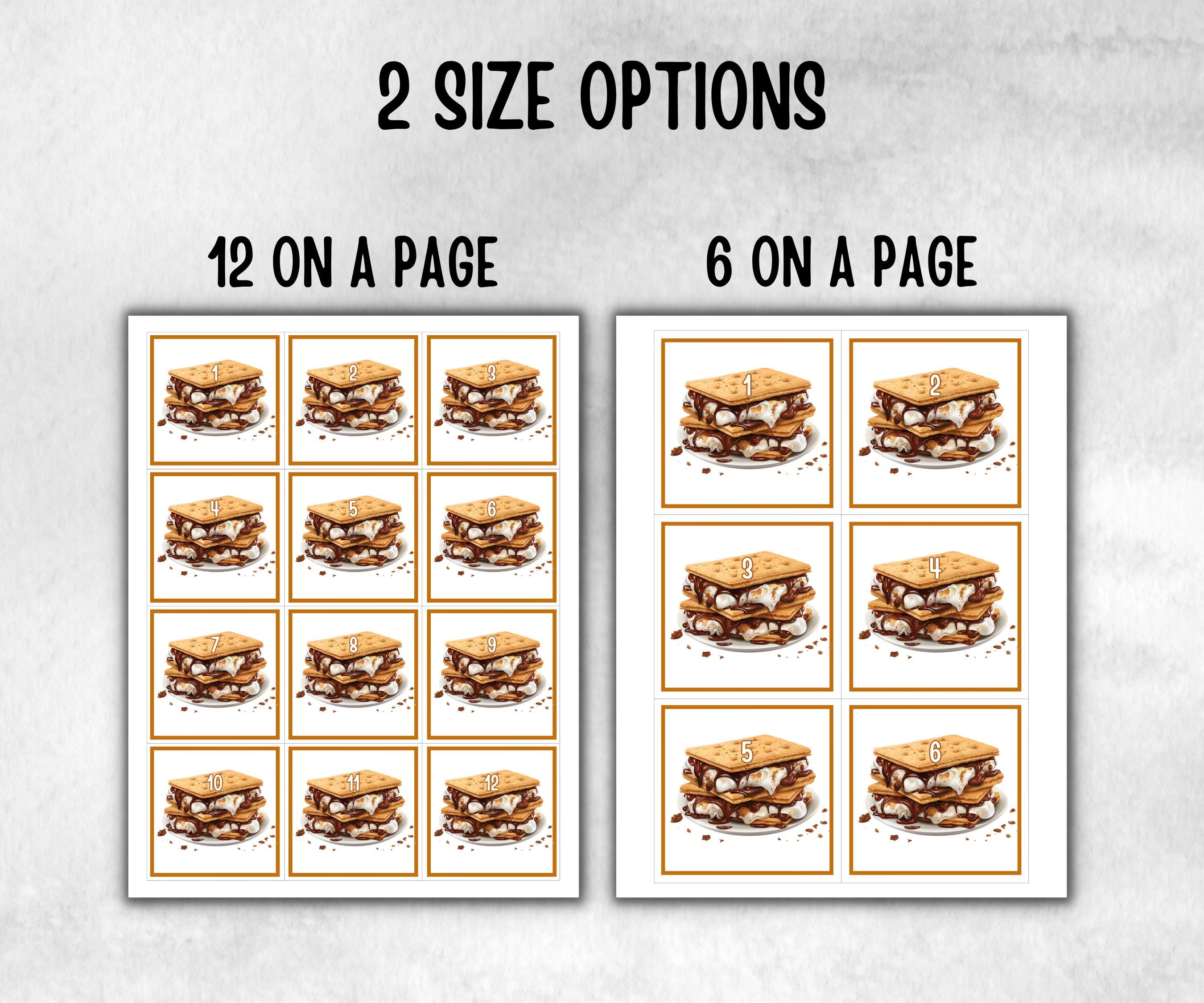 S'mores Indoor Outdoor Scavanger Hunt, Printable group party, campground, overnight camper, Backyard treasure hunt, kindergarten, at home