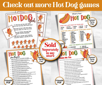 What is your Hot dog name, Name board sign, Name tags, fourth of july, church mix and mingle, summer BBQ, family reunion party, backyard