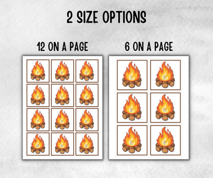 Campfire Scavenger Hunt, fire pit activities, Printable outdoor treasure hunt, backyard bbq, summer campfire, boy girl scout, campground