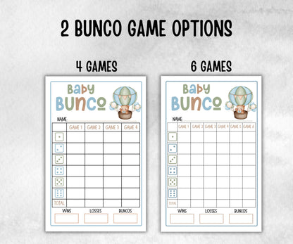 Green Baby Bear Bunco, funny Girl Boy dice, Score Sheet, Ghost player, Tally Sheets, minimalist mother to be quiz, team group challenge