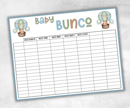 Green Baby Bear Bunco, funny Girl Boy dice, Score Sheet, Ghost player, Tally Sheets, minimalist mother to be quiz, team group challenge