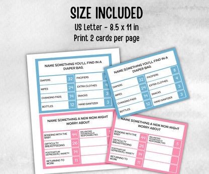 Gender Reveal Family Feud game, Pastel Shower party, Coed printable Pregnancy Game, Girl Boy Funny Shower, expecting mom dad gift, minimal