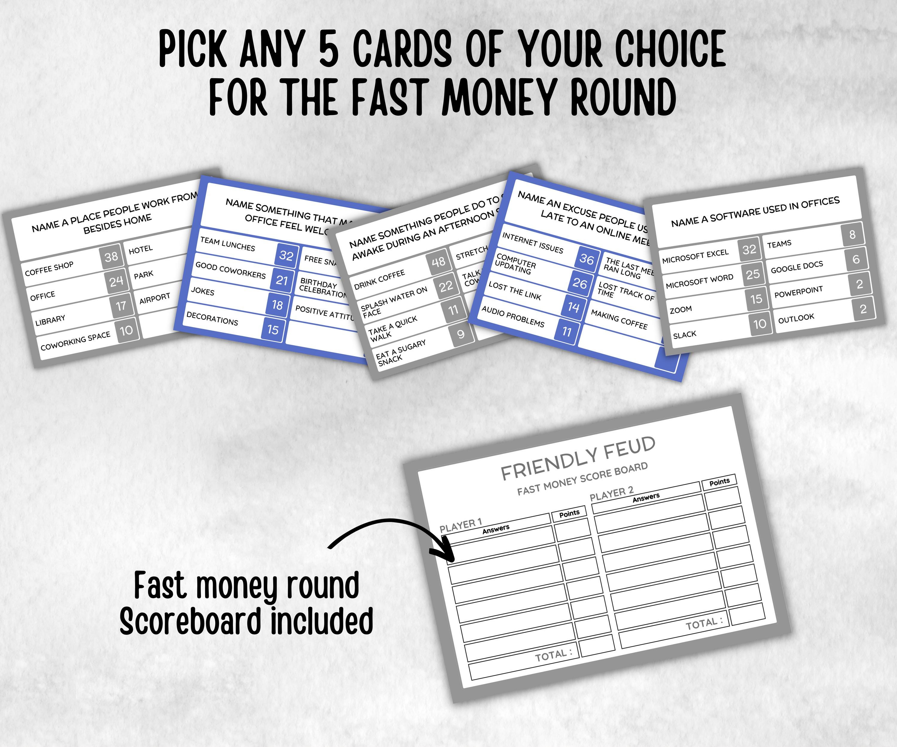 Office Work Friendly Feud, Office Teambuilding, Coworker Retirement, Birthday Party, Welcome Party, Office Group Party, Jeoparty style game